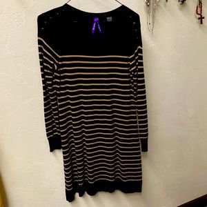 Seraphine long striped sleeve maternity dress